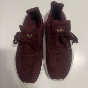 adidas Bordeaux Knit Sneakers with Gold Trefoil